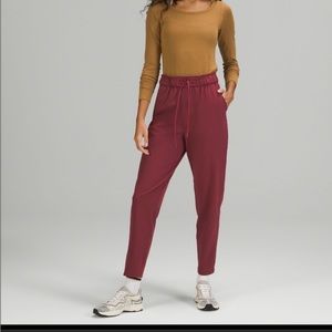 Lululemon Stretch High-Rise Keep Moving Pants Full-Length Mulled Wine 6
